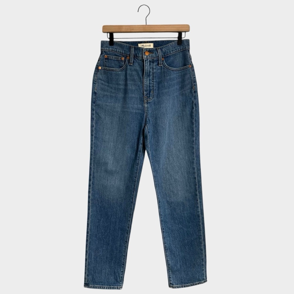 Madewell Jeans Womens 26 Blue The Momjean High Rise Tapered Leg Ankle Denim NEW